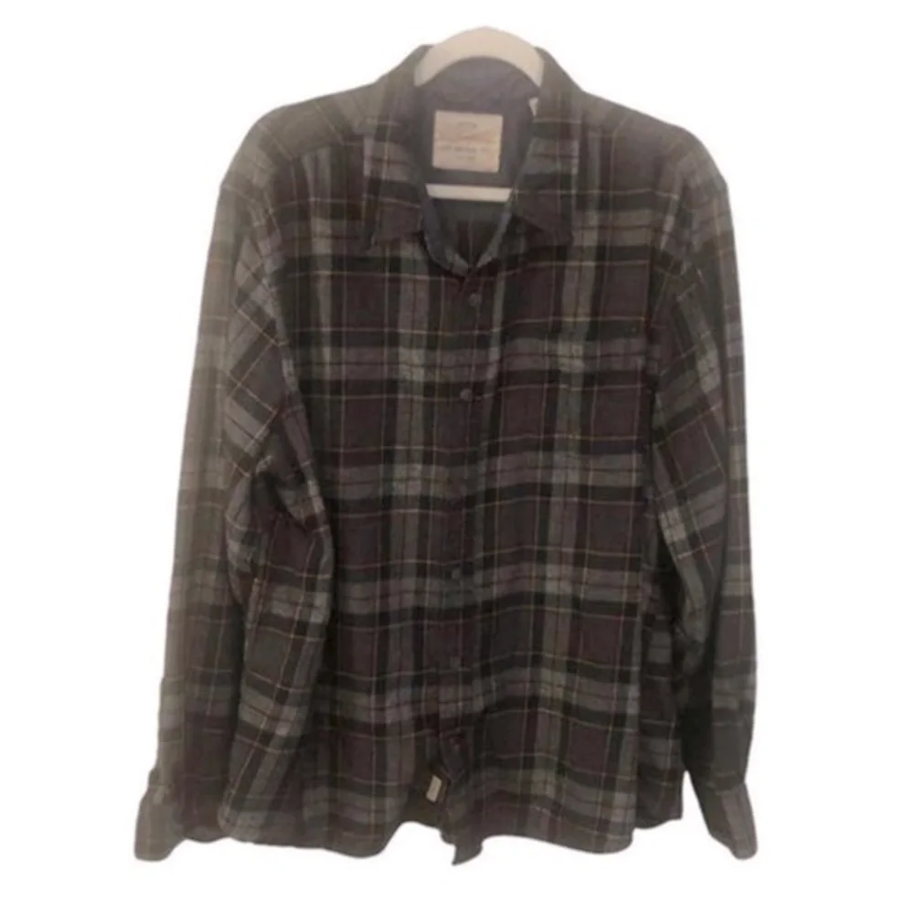 Vintage Plaid Long‎ Sleeve Flannel 2XL